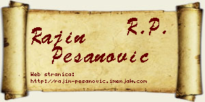 Rajin Pešanović vizit kartica